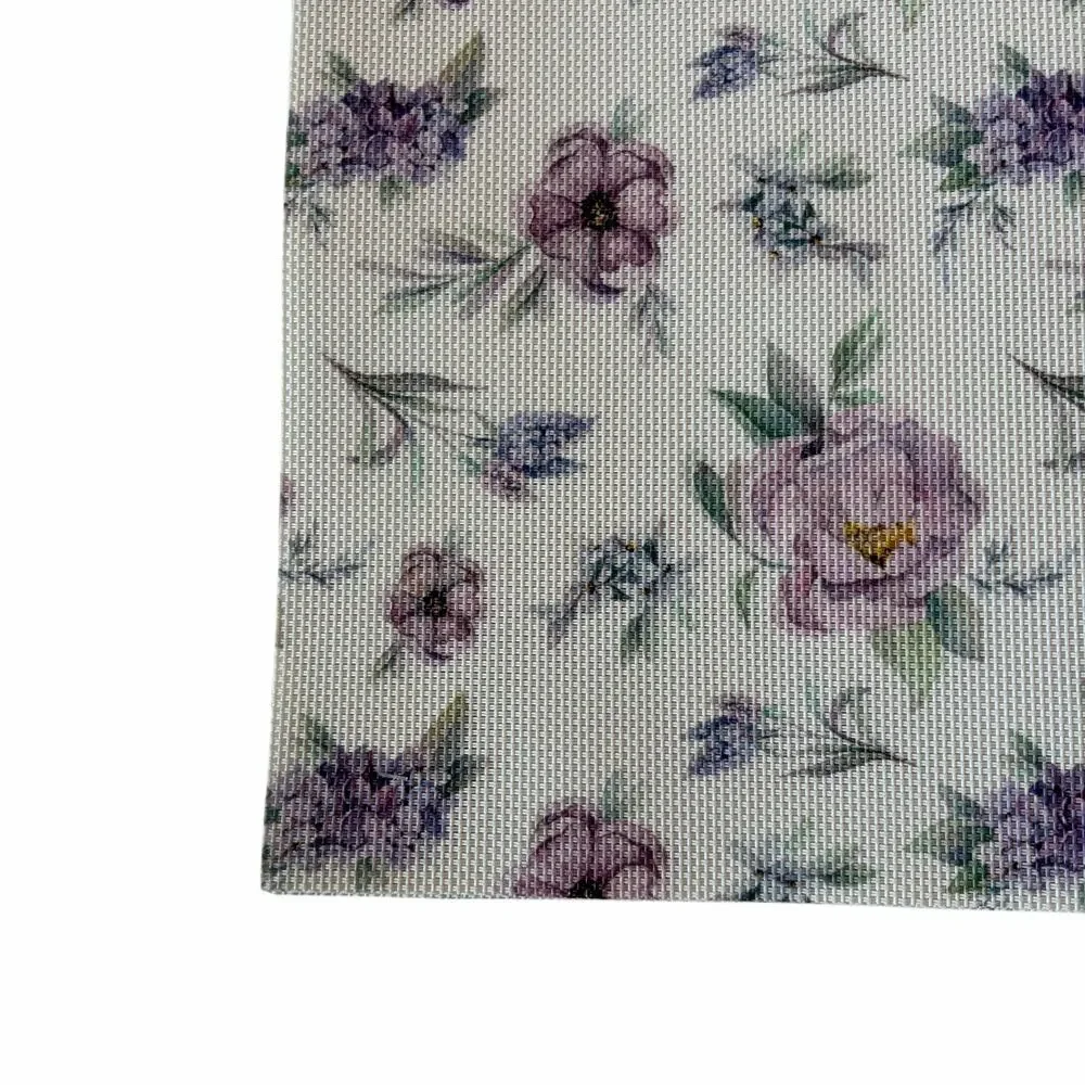 Cedarlane Purple Floral Placemats 13x18 Set of 6 Easy Care NEW